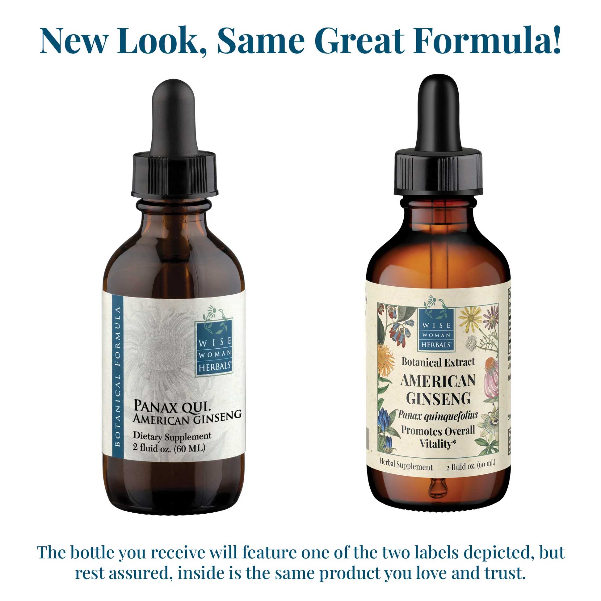 Wise Woman Herbals Panax Quinquefolius American Ginseng New Look