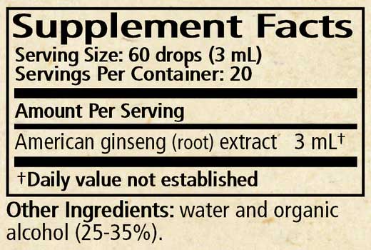 Wise Woman Herbals Panax Quinquefolius American Ginseng Ingredients