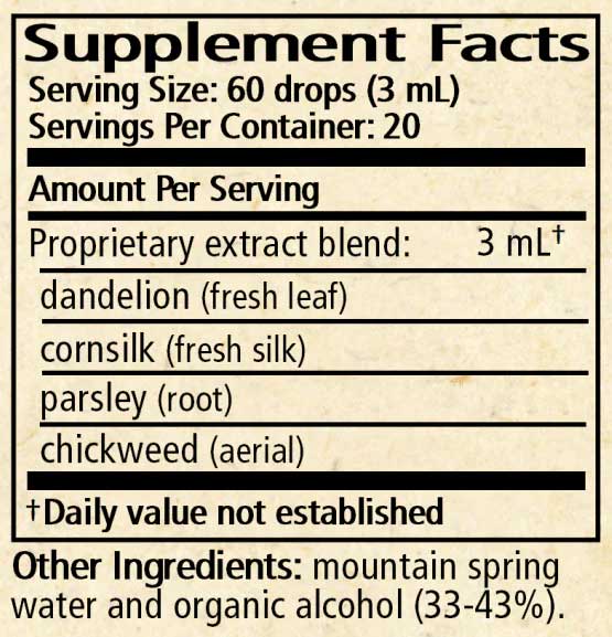 Wise Woman Herbals Phytodiuretic Ingredients