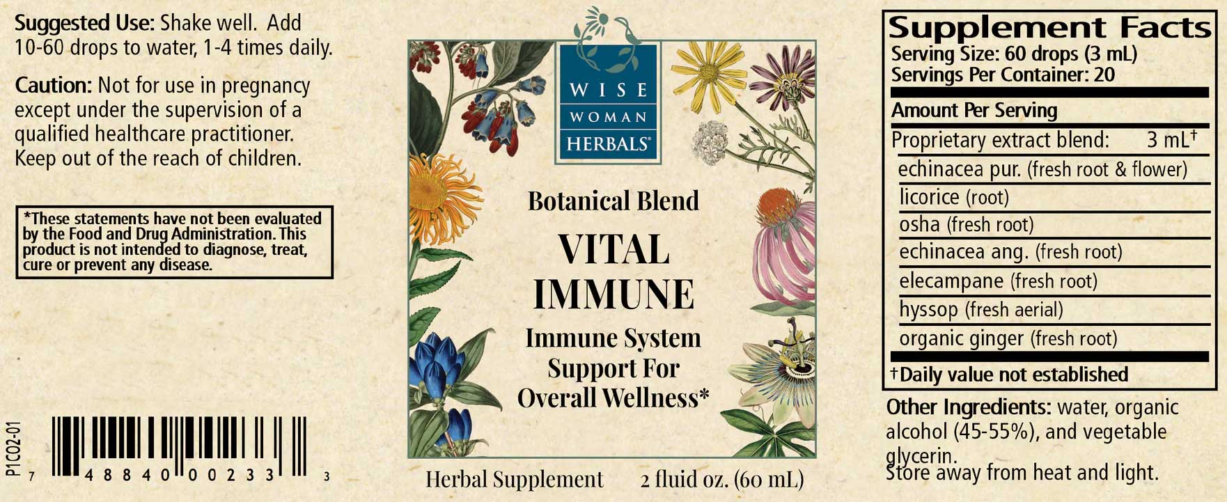 Wise Woman Herbals Phytoguard Immune Label