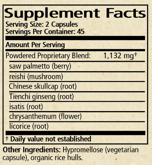 Wise Woman Herbals Prostate Care (Formerly PSA Capsules) Ingredients