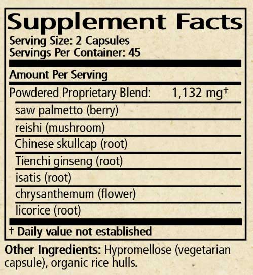 Wise Woman Herbals Prostate Care (Formerly PSA Capsules) Ingredients