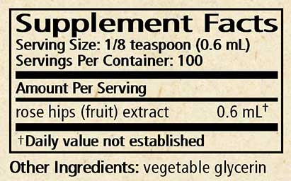 Wise Woman Herbals Rose Hips Solid Extract Ingredients