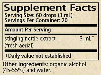 Wise Woman Herbals Stinging Nettle Urtica Dio. (Aerial) Ingredients