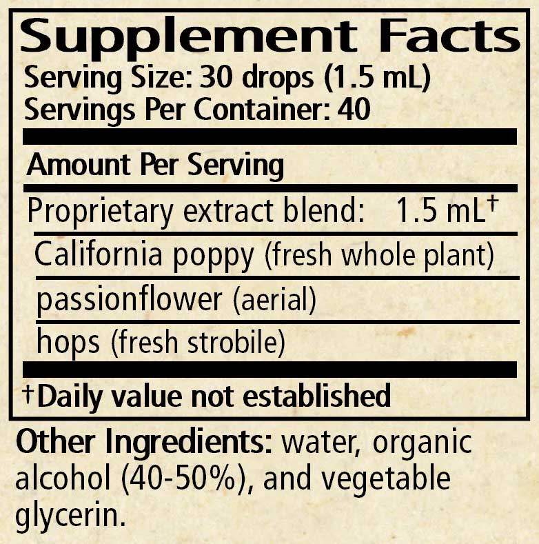 Wise Woman Herbals Sweet Dreams Ingredients