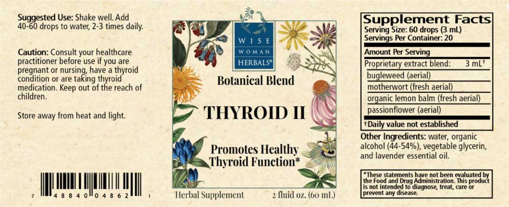 Wise Woman Herbals Thyroid II Label