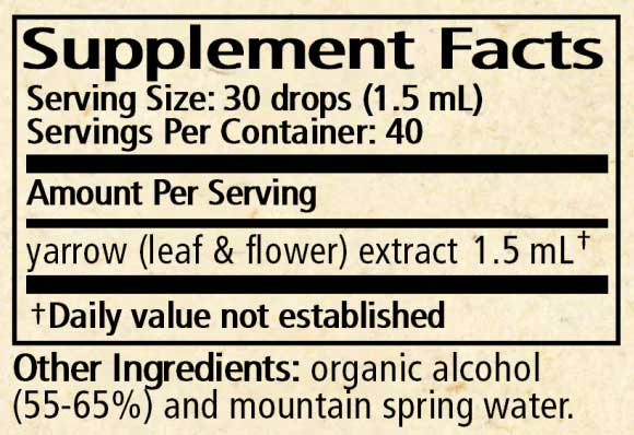 Wise Woman Herbals Yarrow (Achillea millefolium) Ingredients