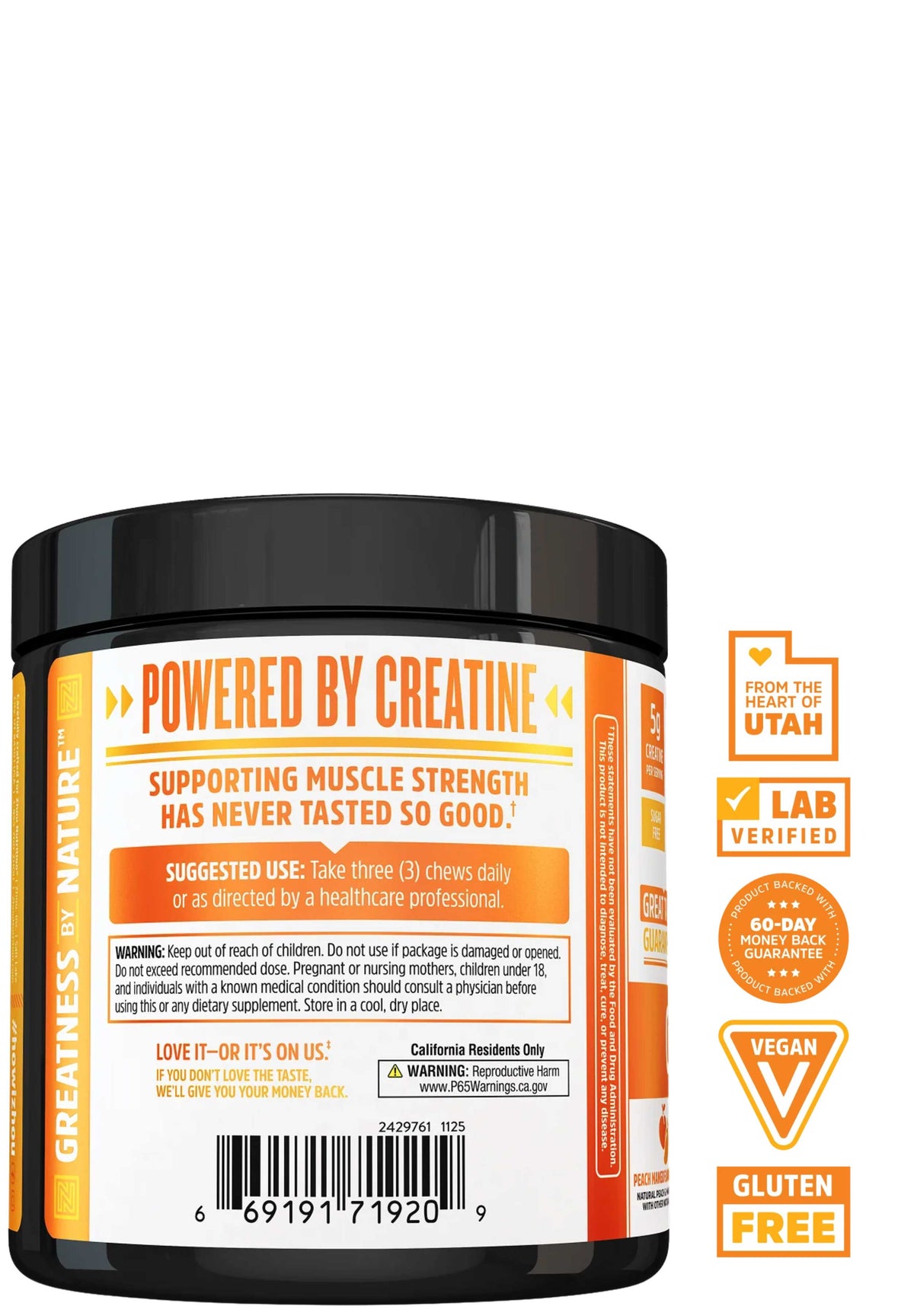 Zhou Nutrition Creatine Chews Back