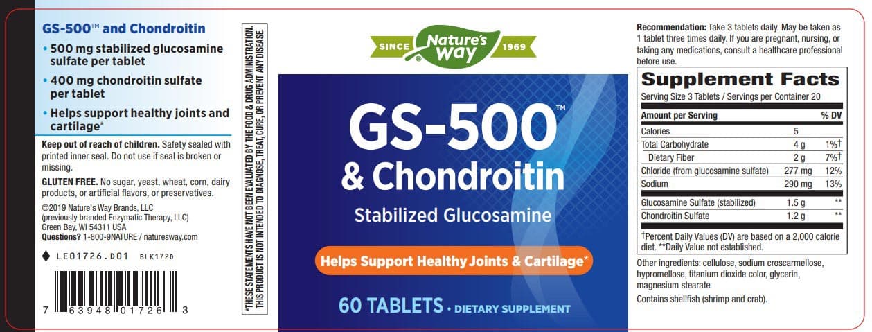 Nature's Way GS-500 and Chondroitin