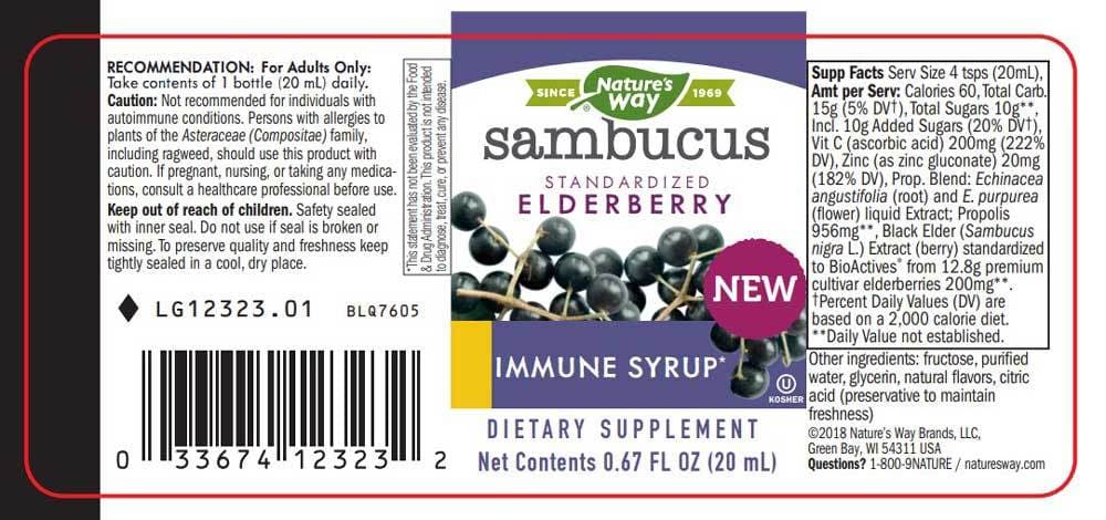 Nature's Way Sambucus Single Shot Immune Syrup