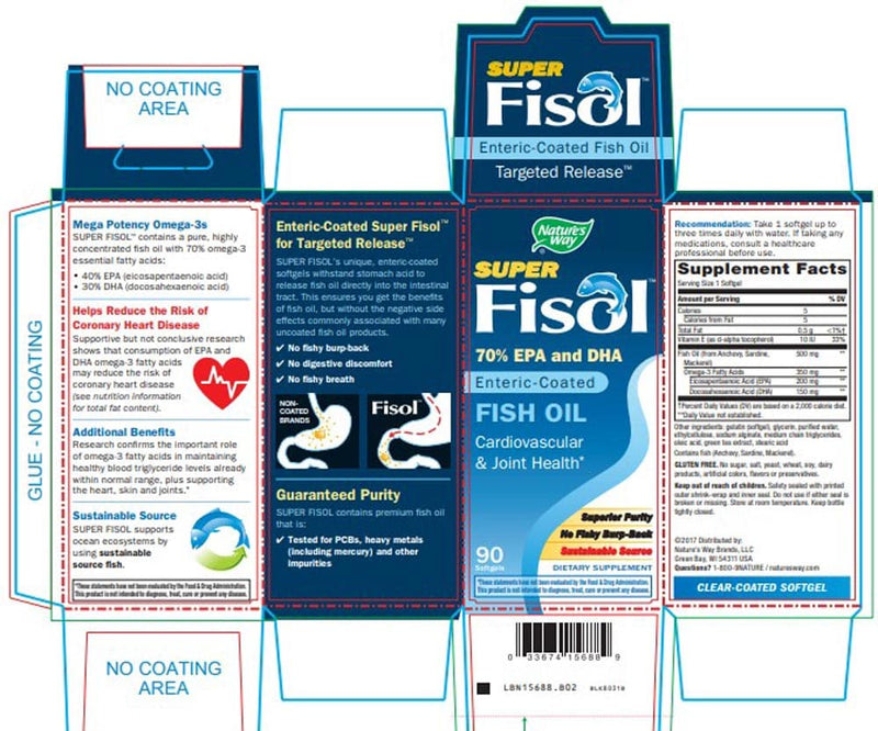 Nature's Way Super Fisol™ Fish Oil Label