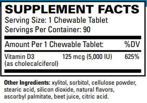EuroMedica Vitamin D3 Chewable
