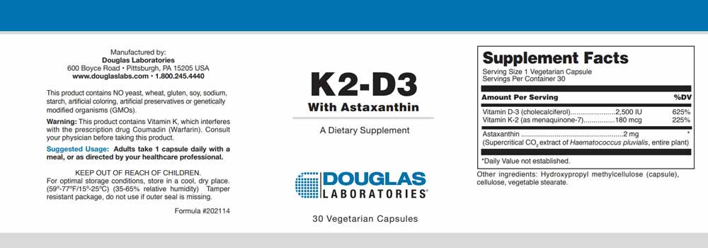Douglas Laboratories K2-D3 with Astaxanthin