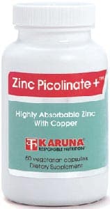 Karuna Health Zinc Picolinate Plus w/ Copper 25 mg