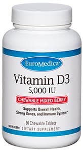 EuroMedica Vitamin D3 5,000 Chewable
