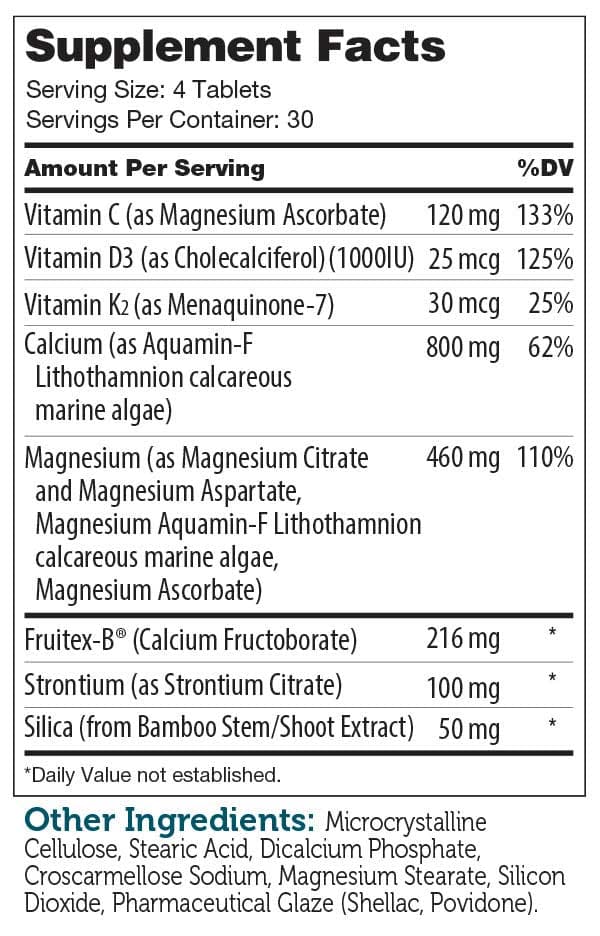 Advanced Nutrition By Zahler BoneFactor Ingredients