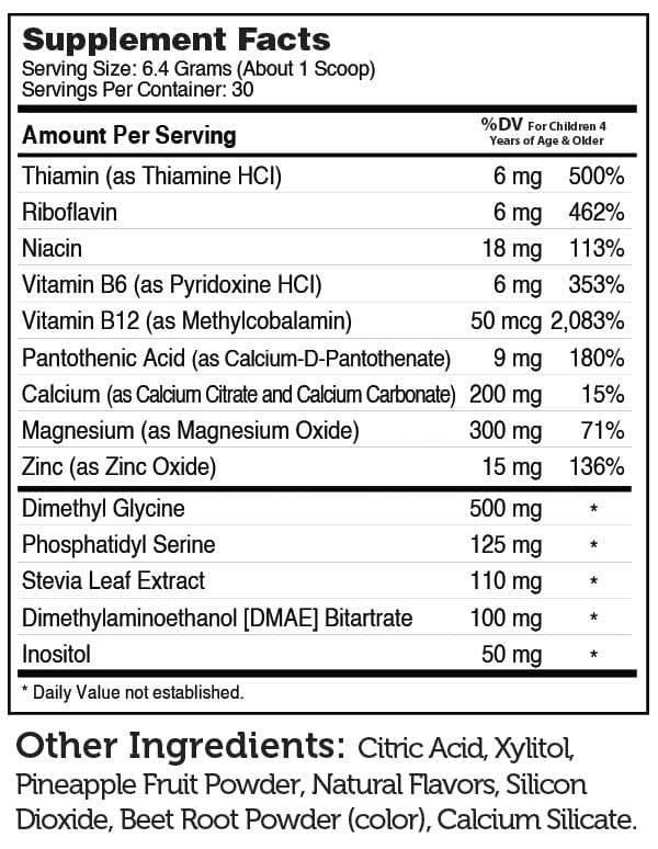 Advanced Nutrition By Zahler KidsActive Powder Ingredients