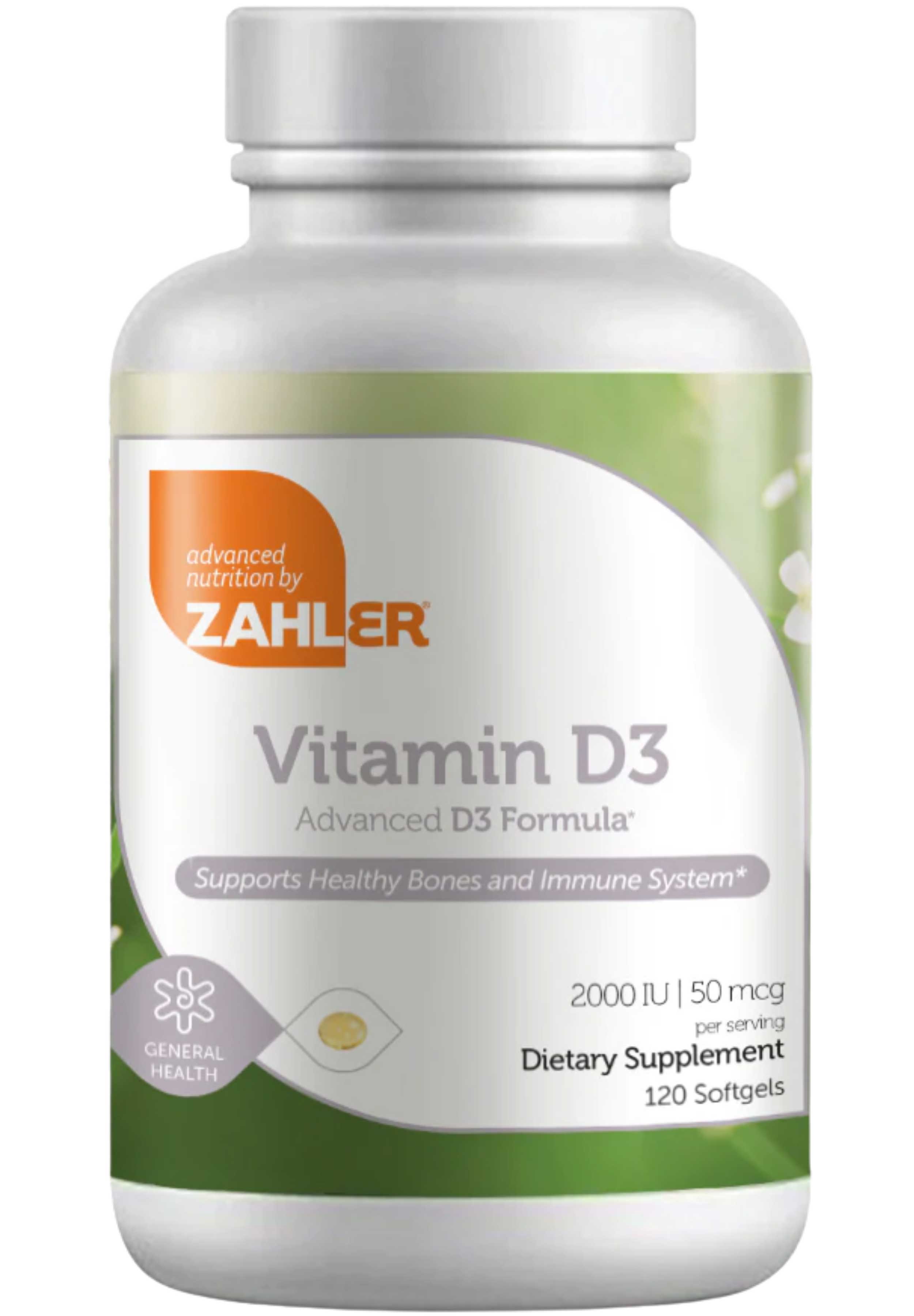 Advanced Nutrition By Zahler Vitamin D3 2000 IU Softgels