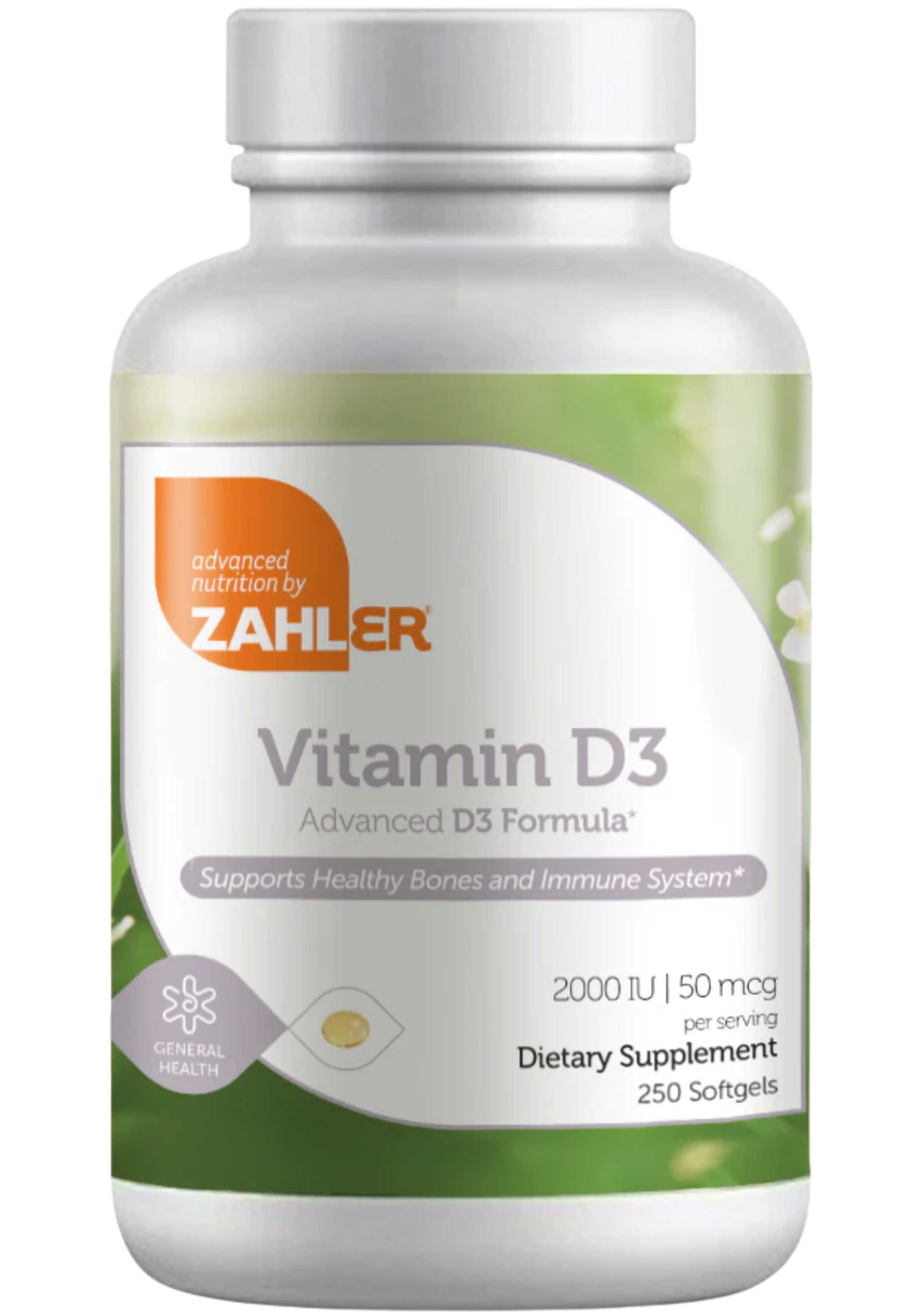 Advanced Nutrition By Zahler Vitamin D3 2000 IU Softgels