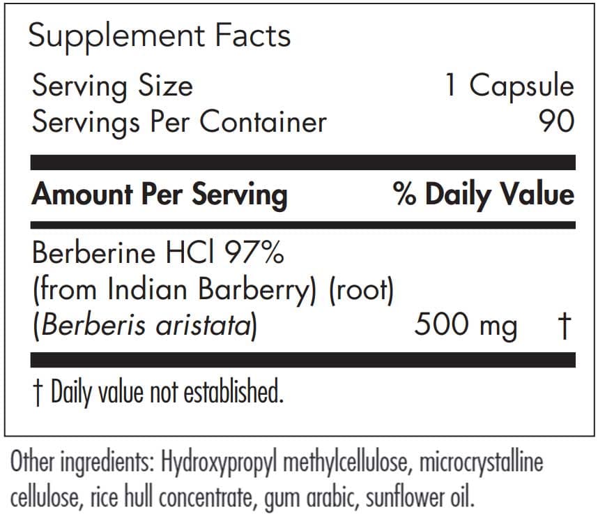 Allergy Research Group Berberine 500 Ingredients