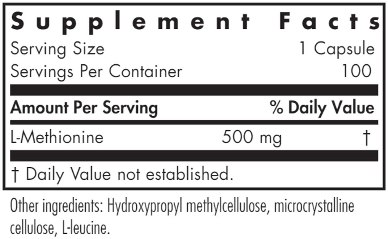 Allergy Research Group L-Methionine Ingredients