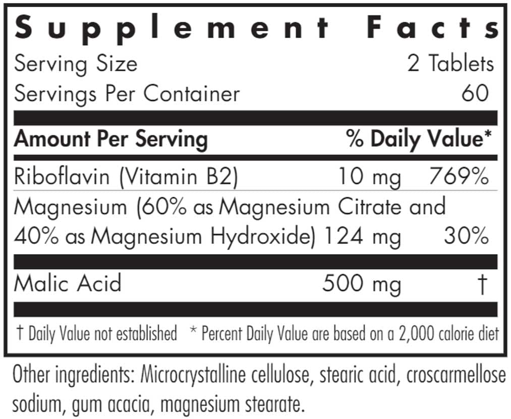Allergy Research Group Magnesium Malate Forte Ingredients