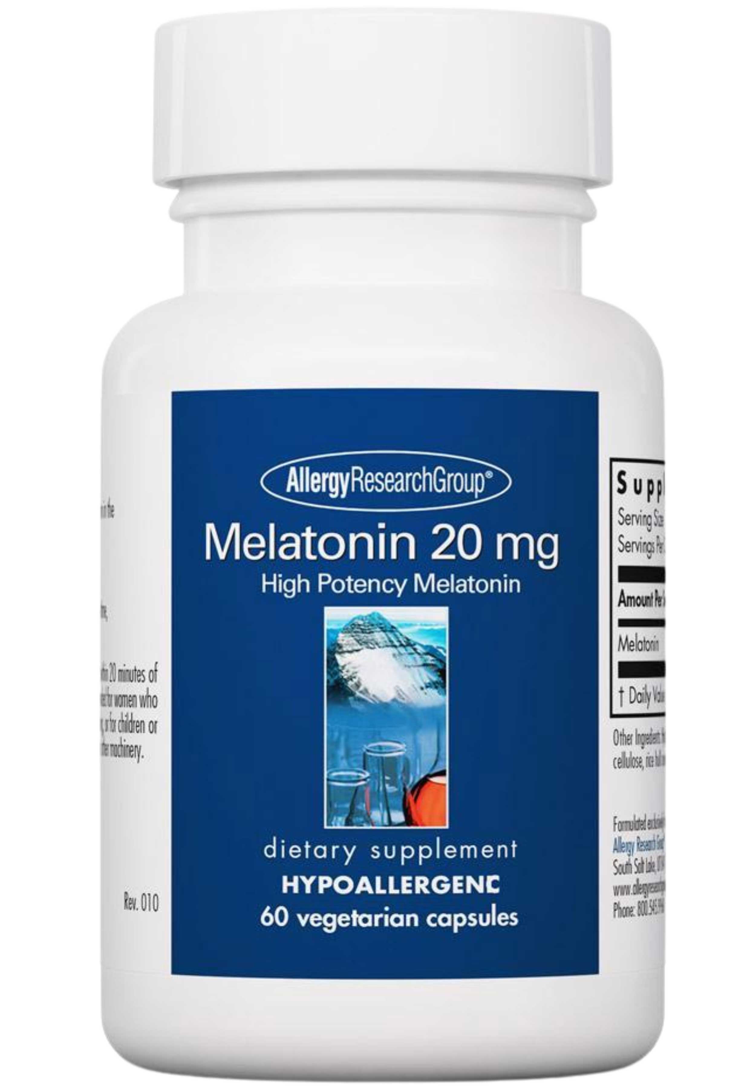 Allergy Research Group Melatonin 20 mg