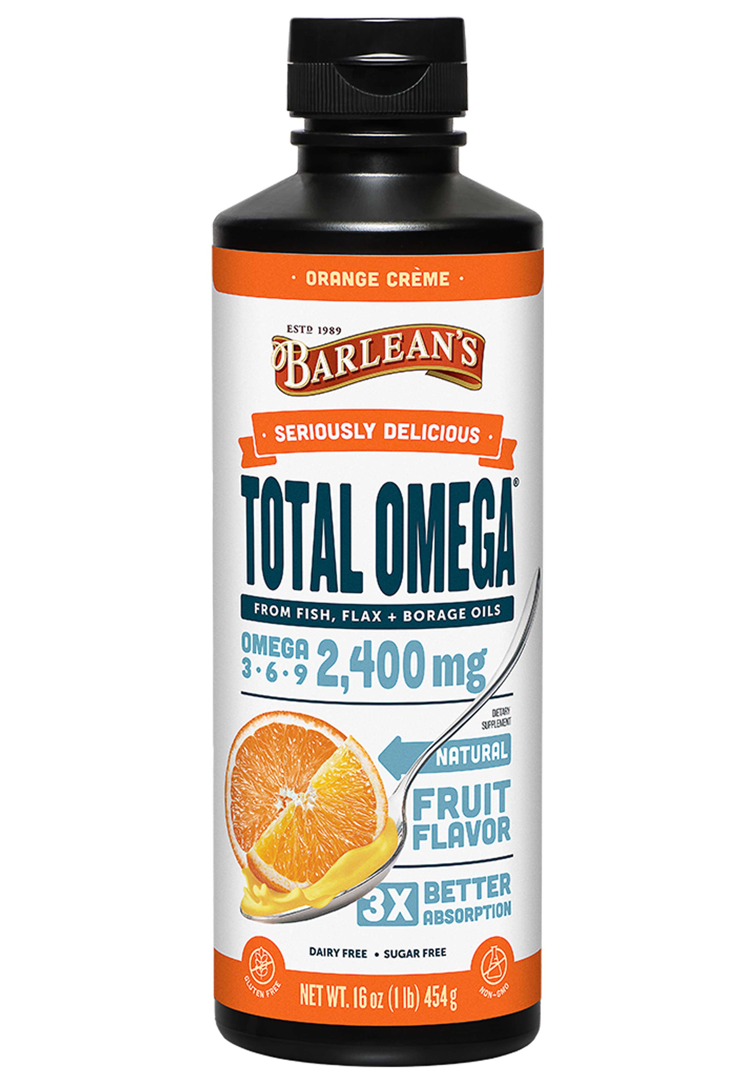 Barlean's Organic Oils Seriously Delicious™ Total Omega® Orange Crème
