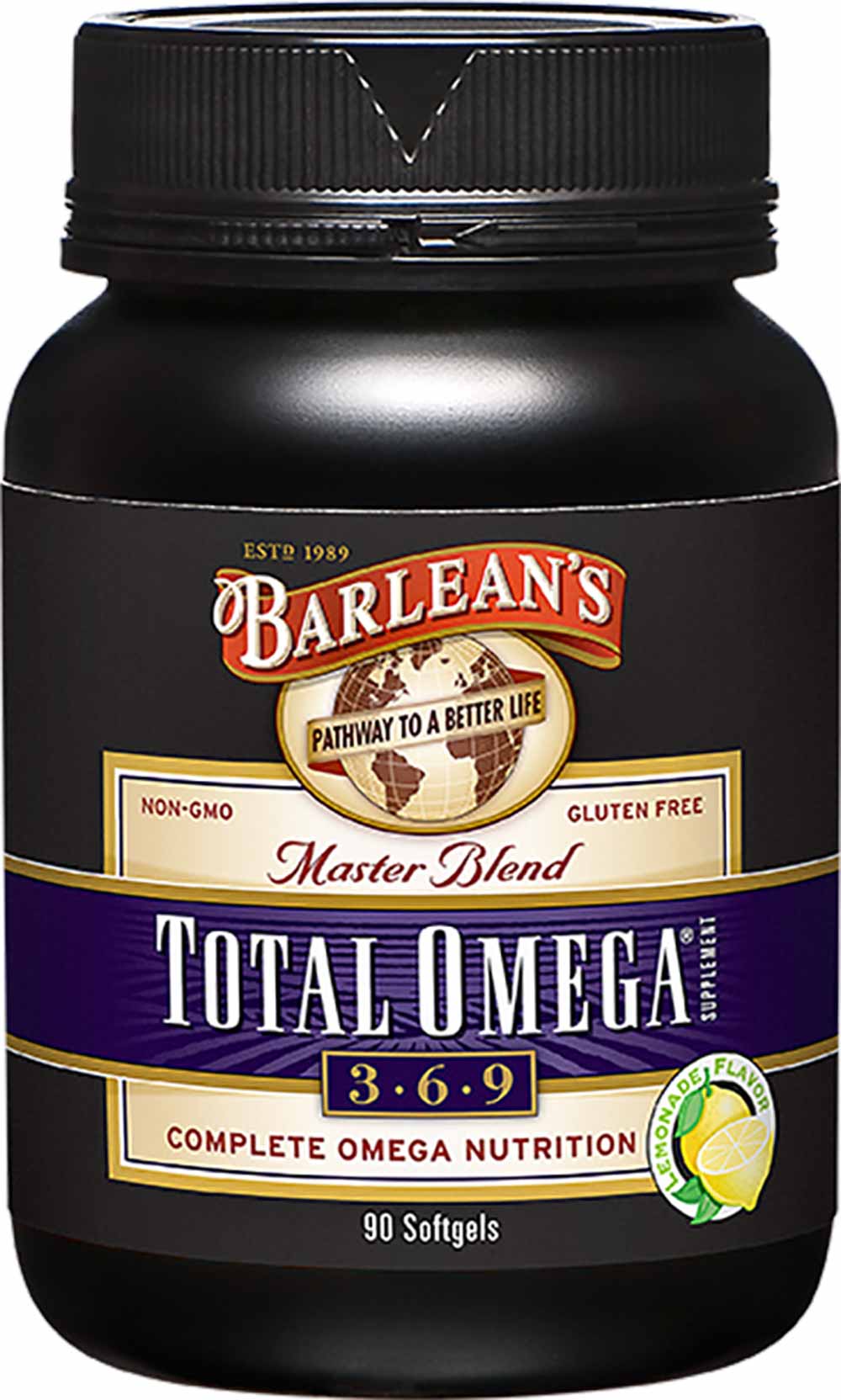 Barlean Barlean's Organic Oils Total Omega® 3-6-9 Lemonade Flavor Softgels