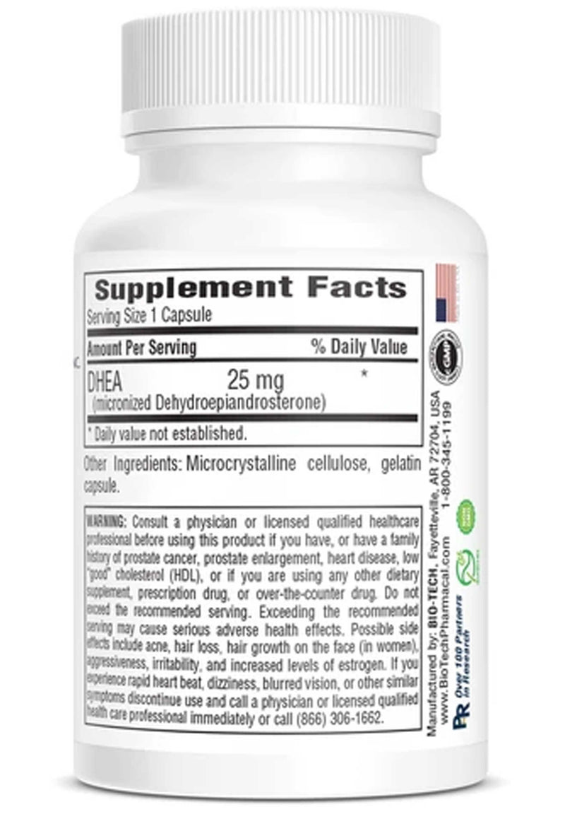 Bio-Tech Pharmacal DHEA 25 mg Ingredients