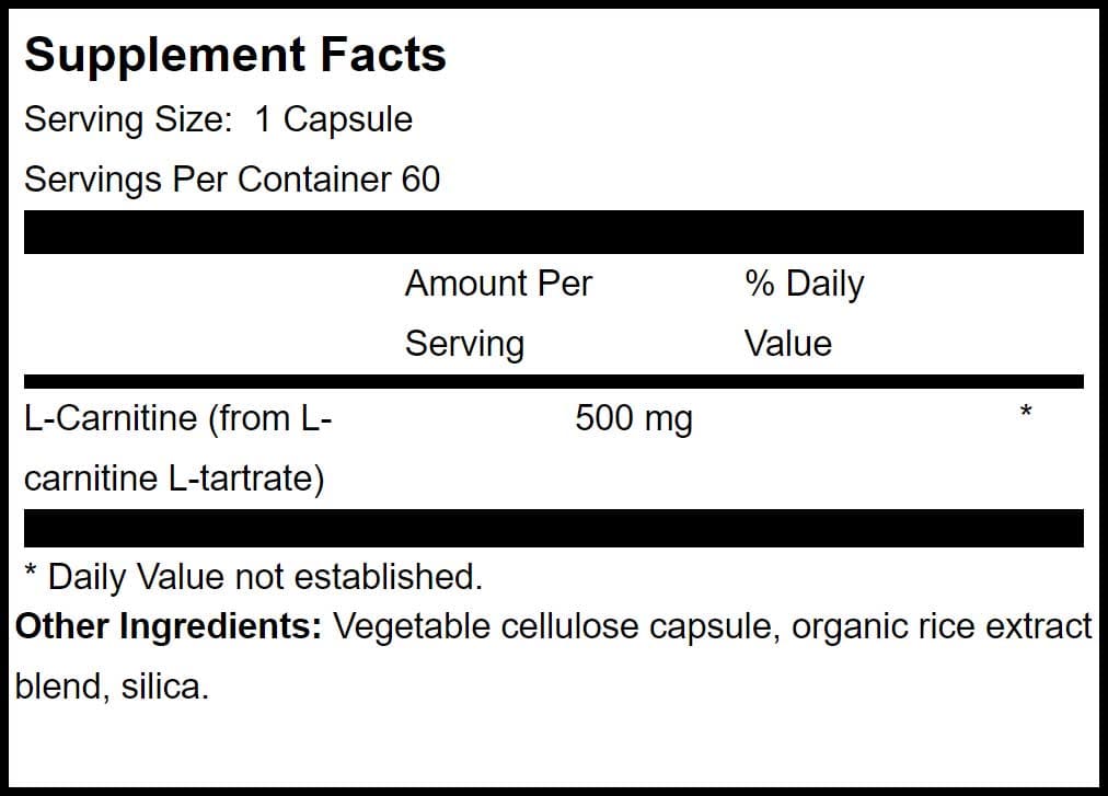 BioGenesis L-Carnitine Ingredients