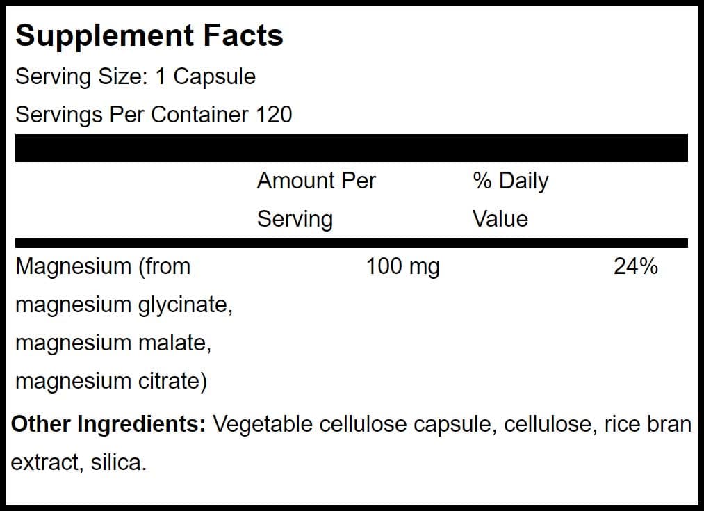 BioGenesis Tri-Magnesium Ingredients