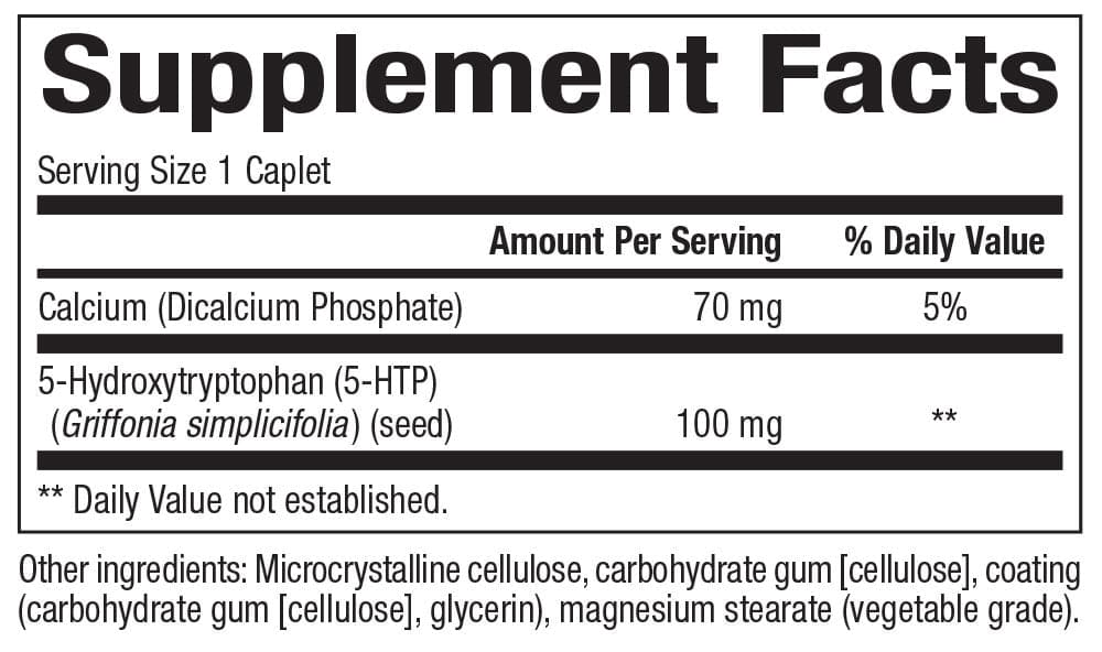 Bioclinic Naturals 5-HTP 100 mg Ingredients 