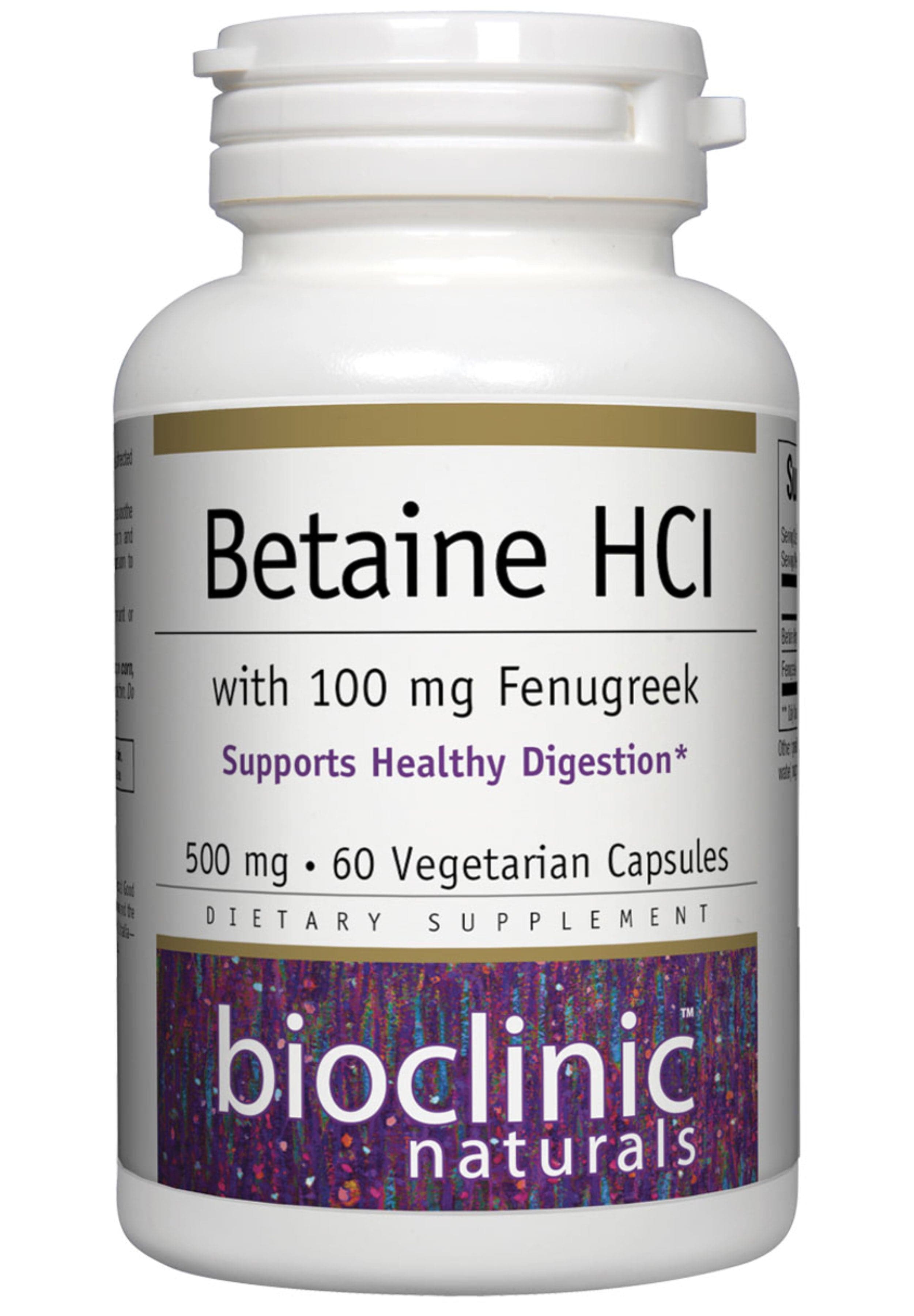 Bioclinic Naturals Betaine HCl w/100mg Fenugreek