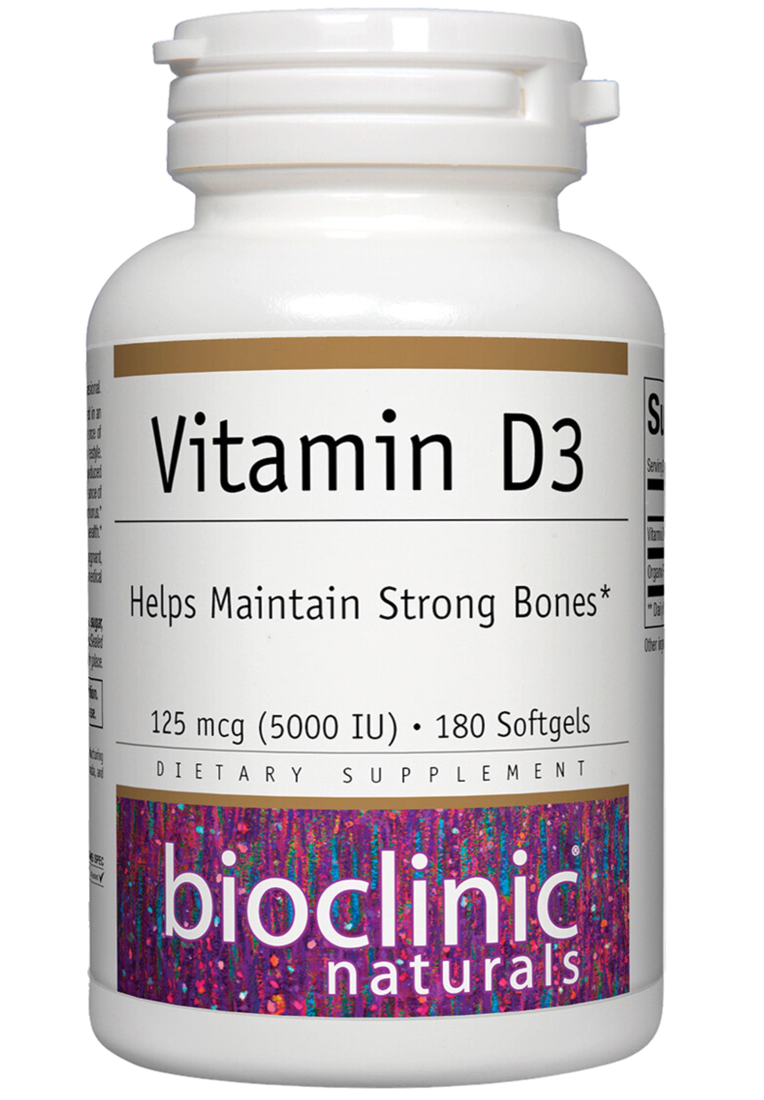 Bioclinic Naturals Vitamin D3 125 mcg (5000 IU)