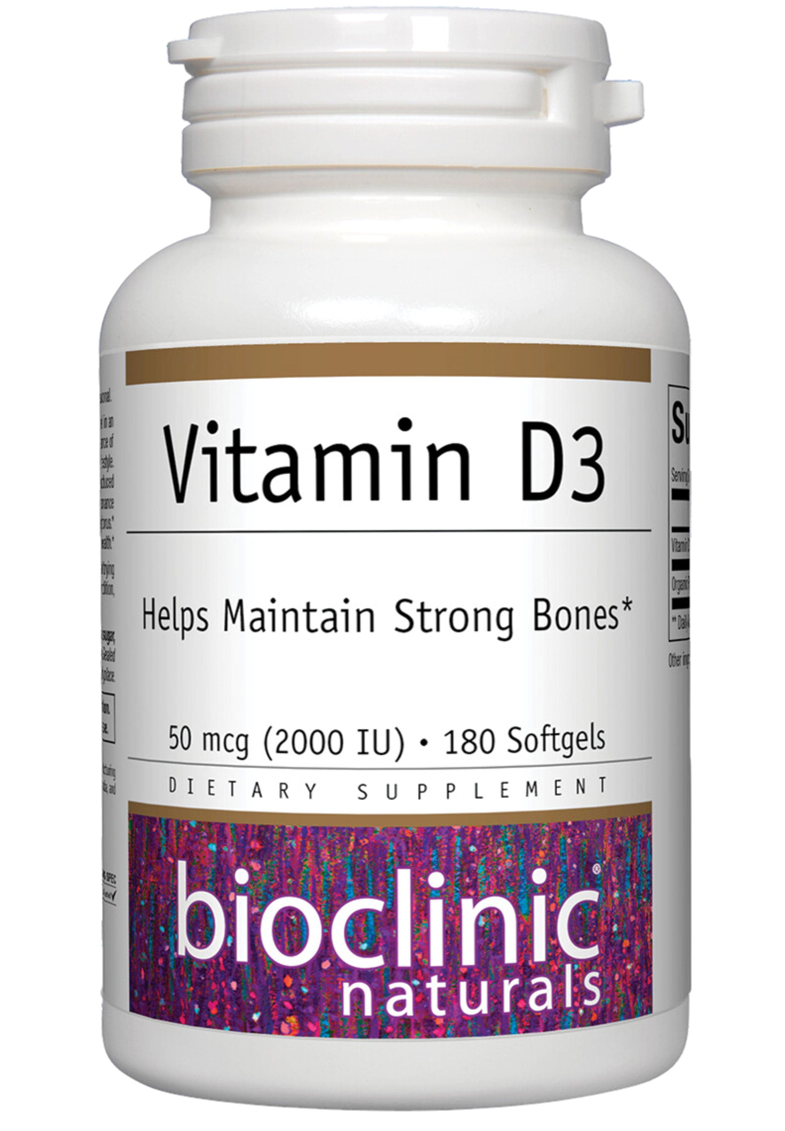 Bioclinic Naturals Vitamin D3 50 mcg (2000 IU)