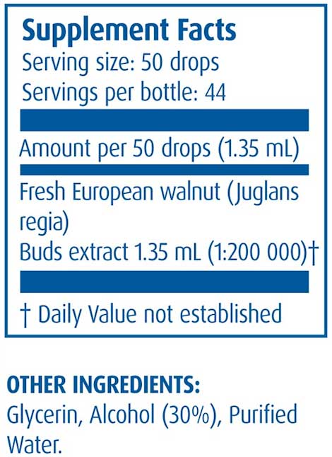 Boiron Homeopathics Gemmo European Walnut Buds Ingredients