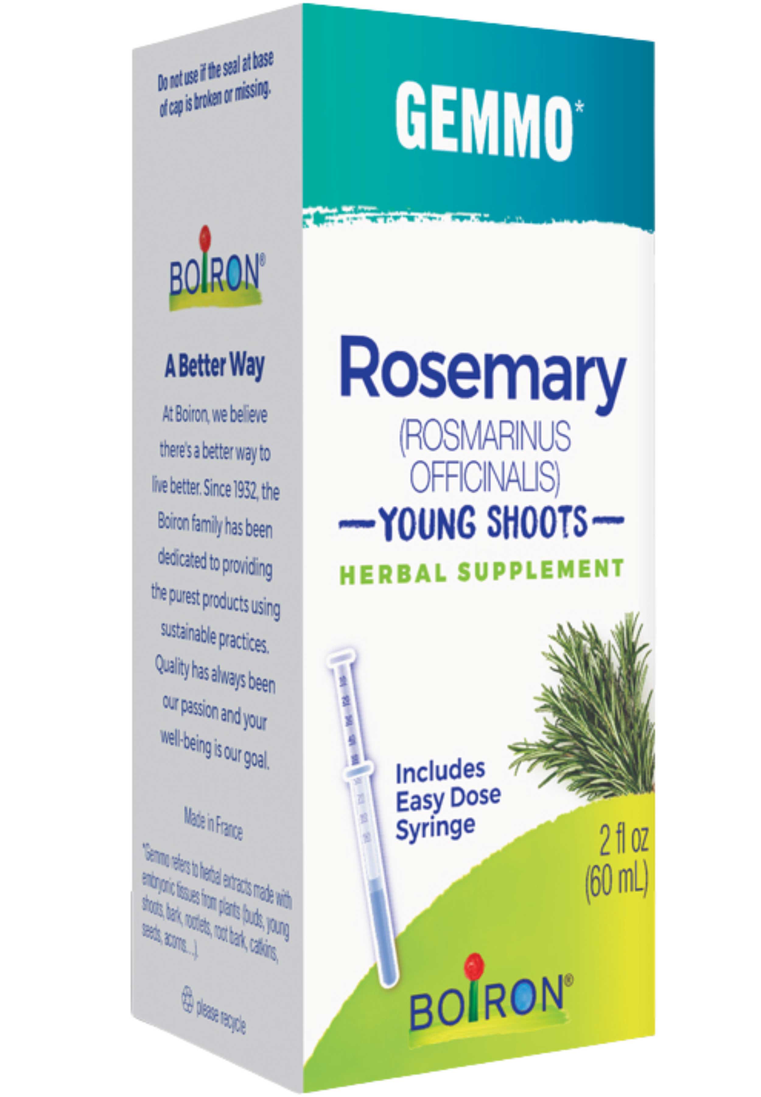 Boiron Homeopathics Gemmo Rosemary Young Shoots