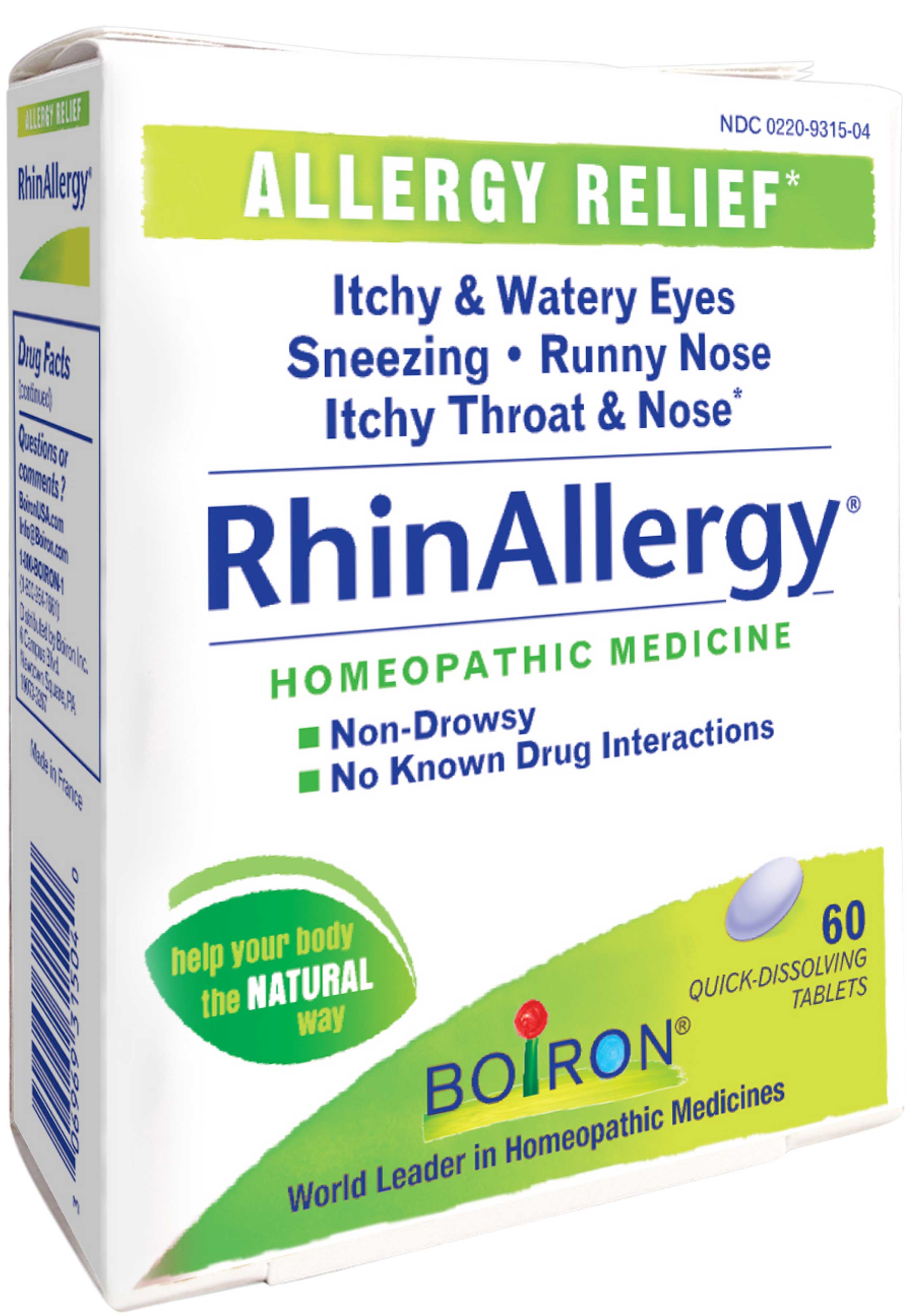 Boiron Homeopathics AllergyCalm (Formerly RhinAllergy) Tablets