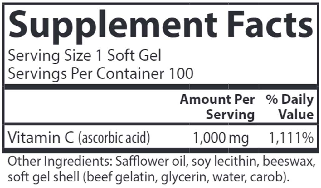 Carlson Labs C-Gels 1000 mg Ingredients