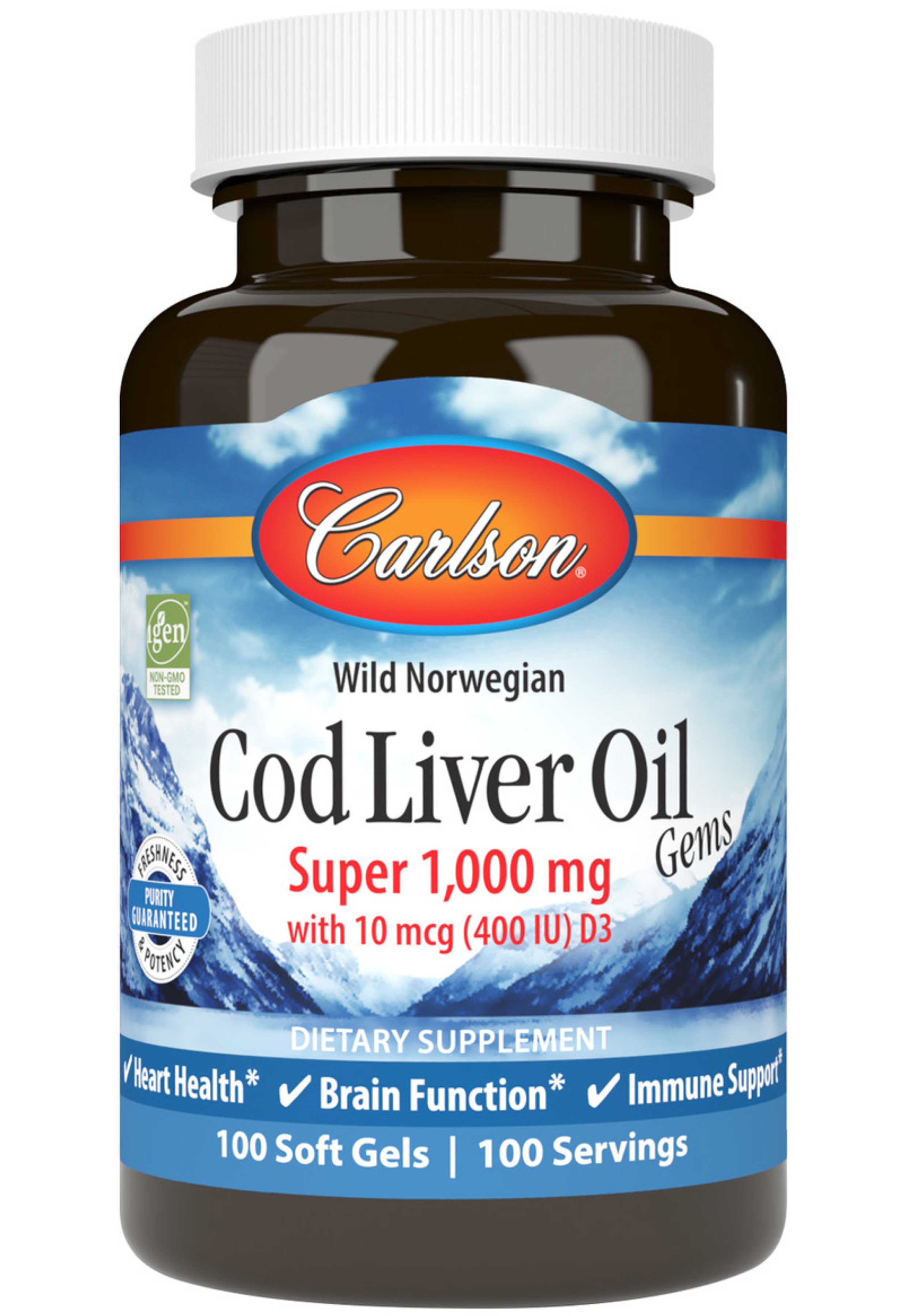 Carlson Labs Cod Liver Oil Gems™ Super 1,000 mg