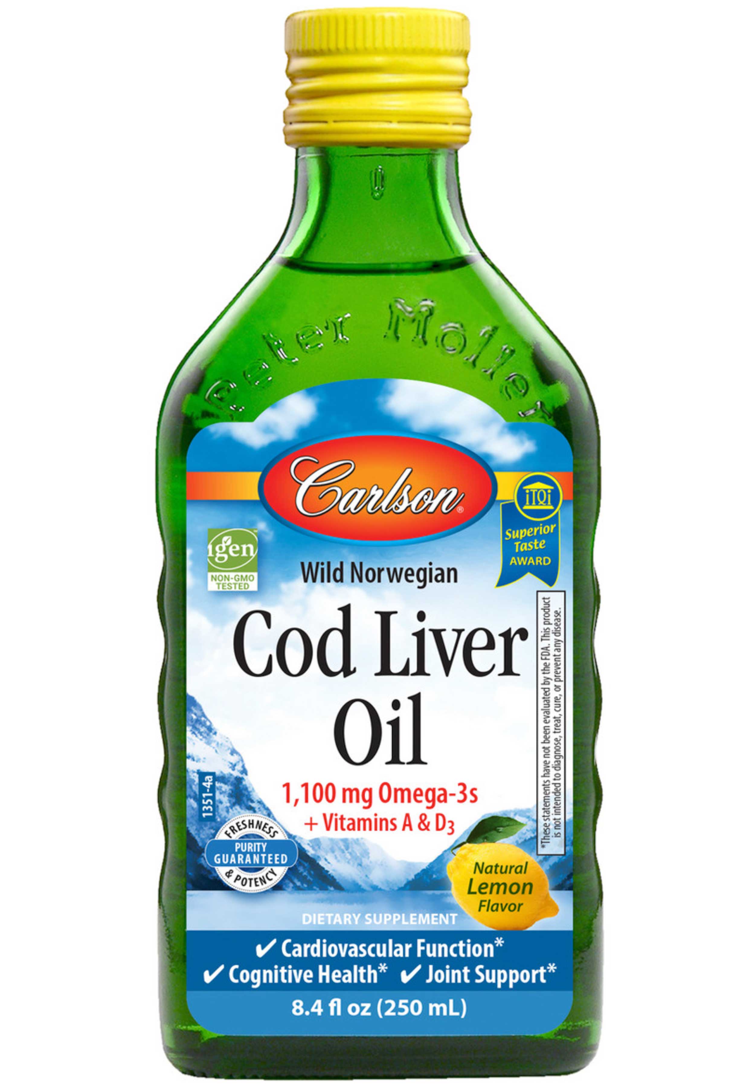 Carlson Labs Cod Liver Oil, Lemon