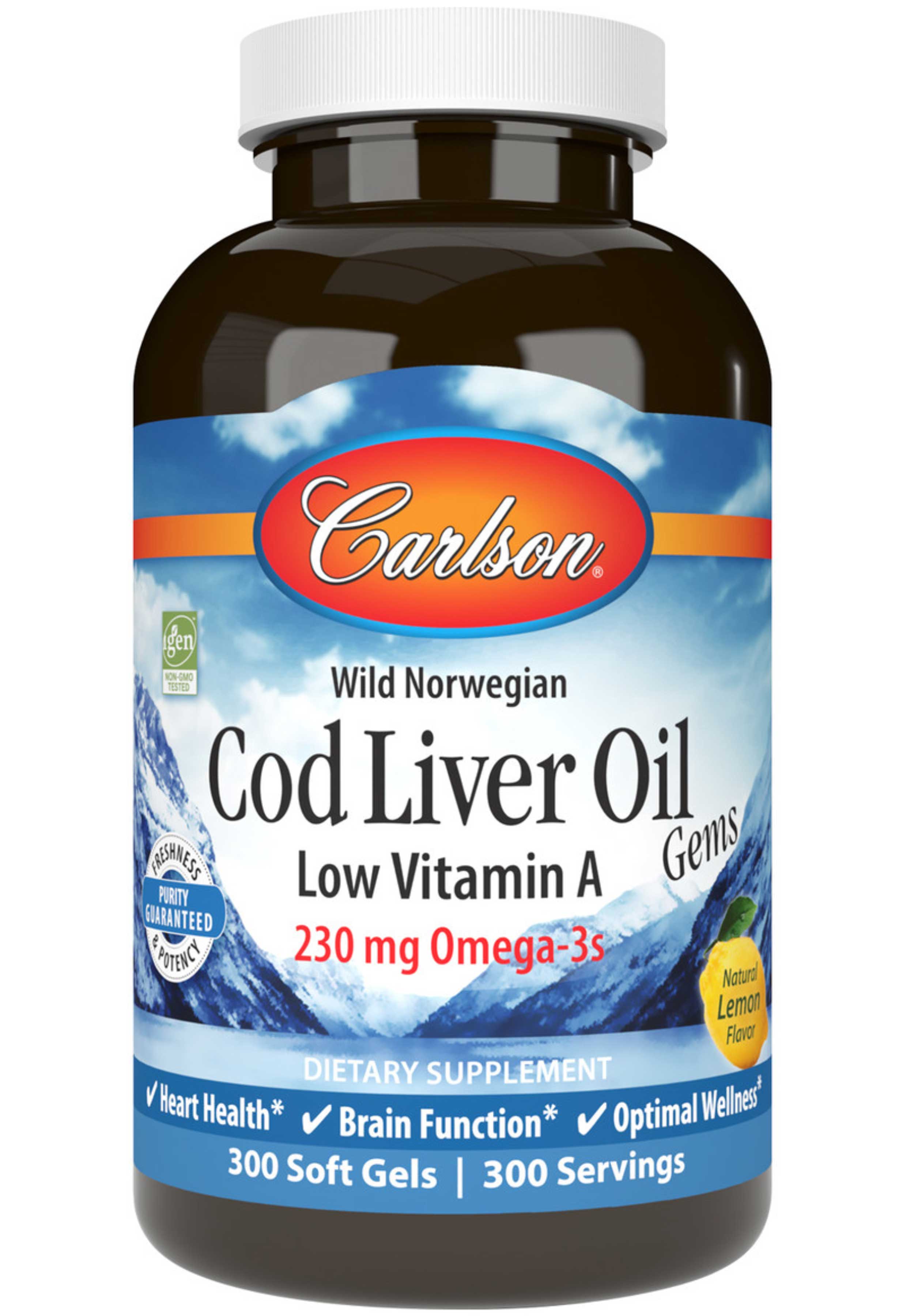Carlson Labs Cod Liver Oil Low Vitamin A