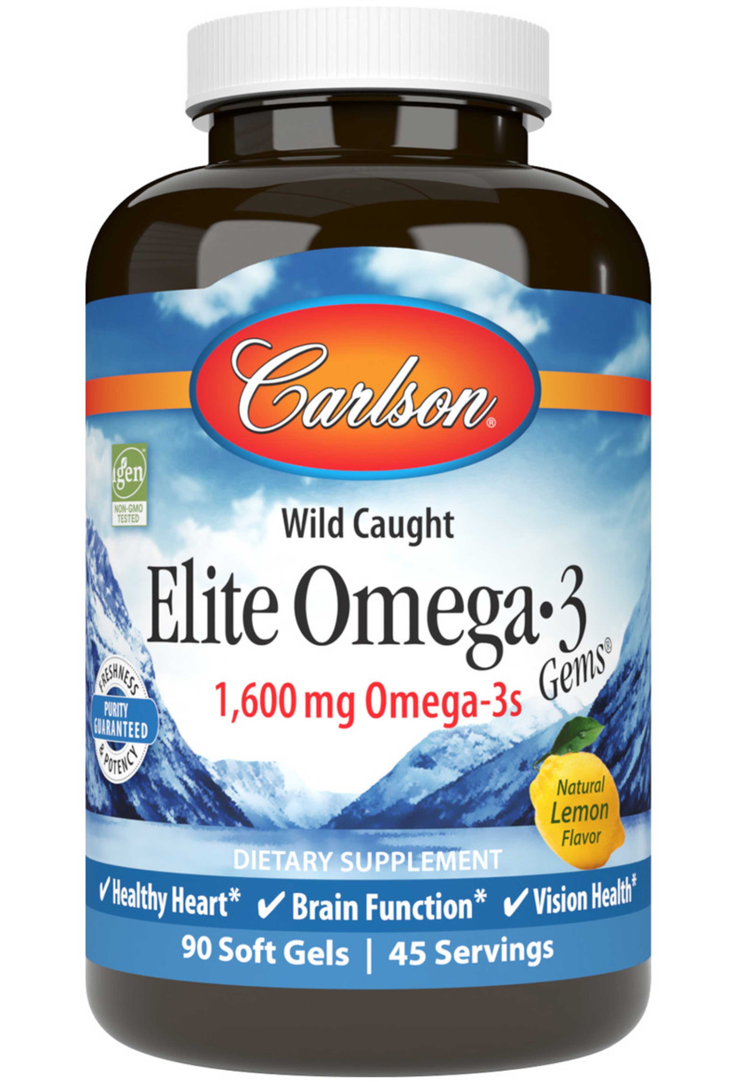 Carlson Labs Elite Omega-3 Gems 1,600 mg Omega-3s