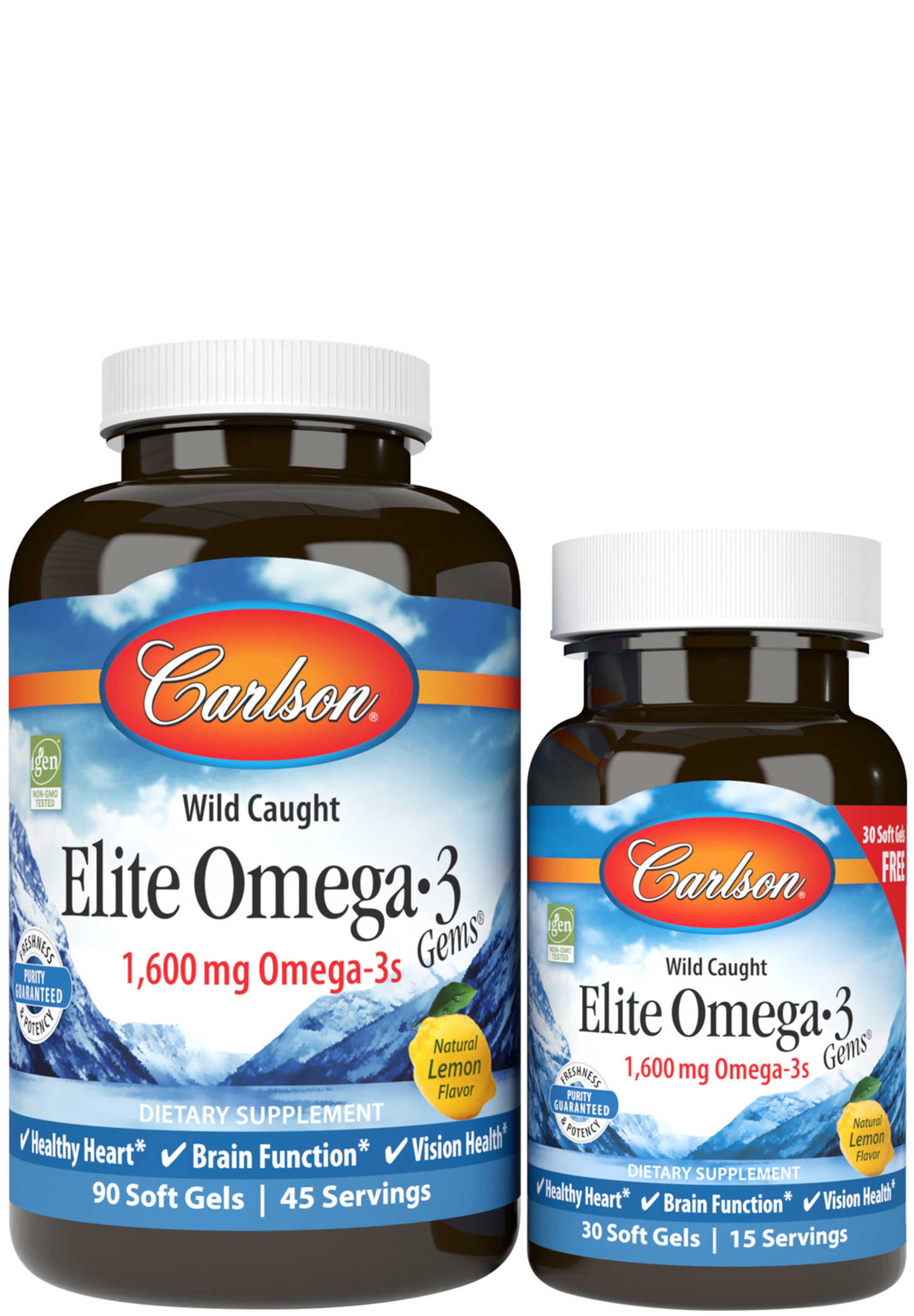 Carlson Labs Elite Omega-3 Gems 1,600 mg Omega-3s