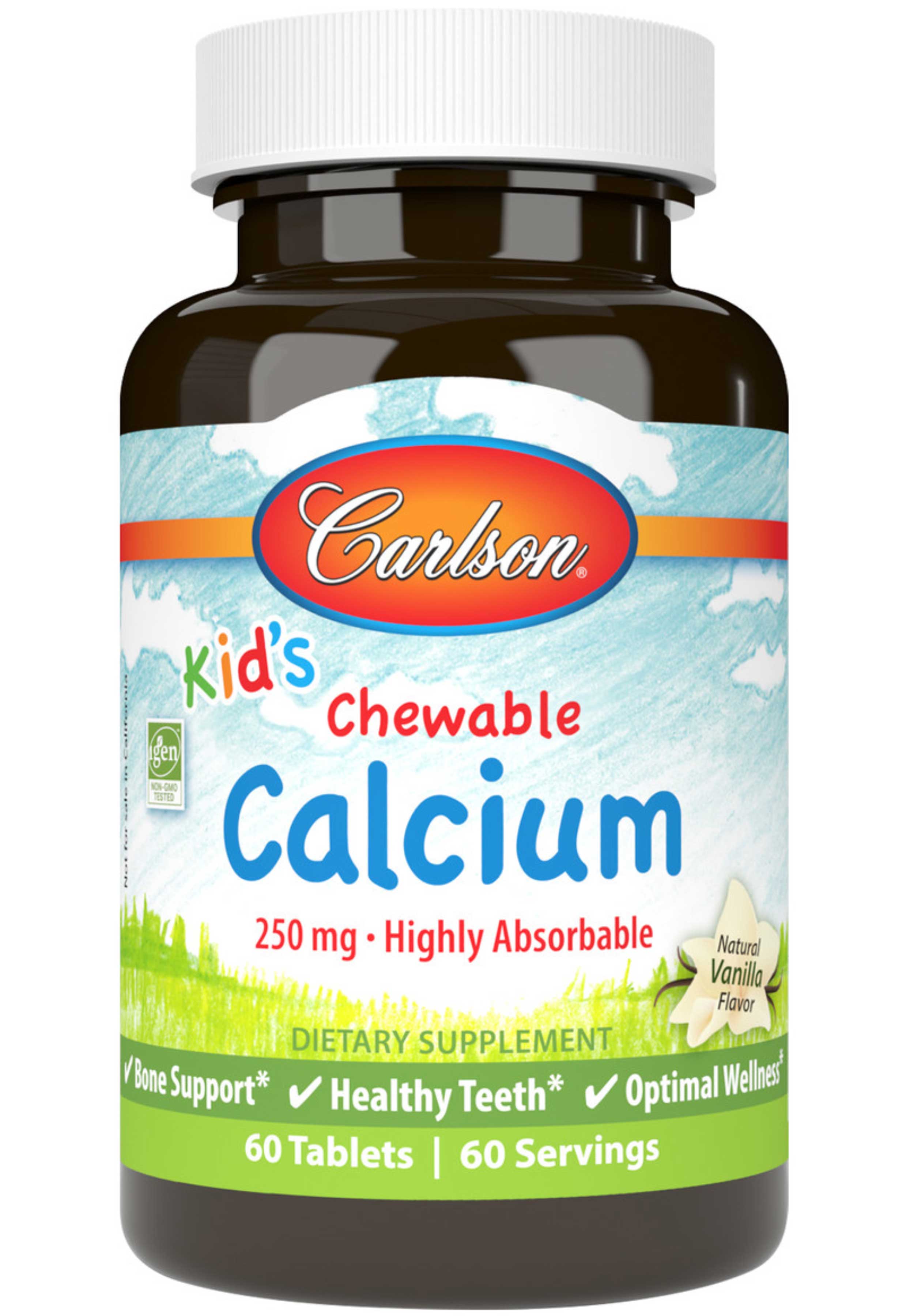 Carlson Labs Kid's Chewable Calcium 250 mg