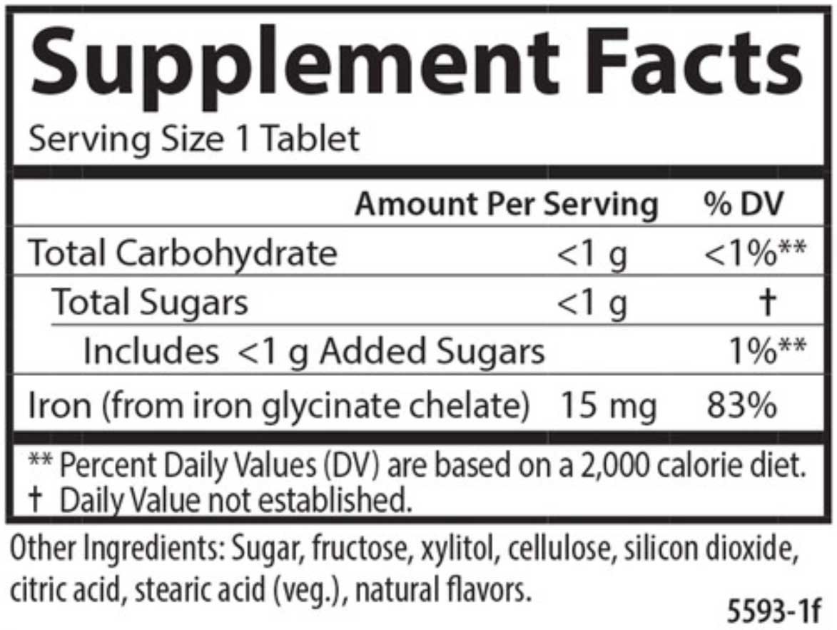 Carlson Labs Kid's Chewable Iron 15 mg Ingredients