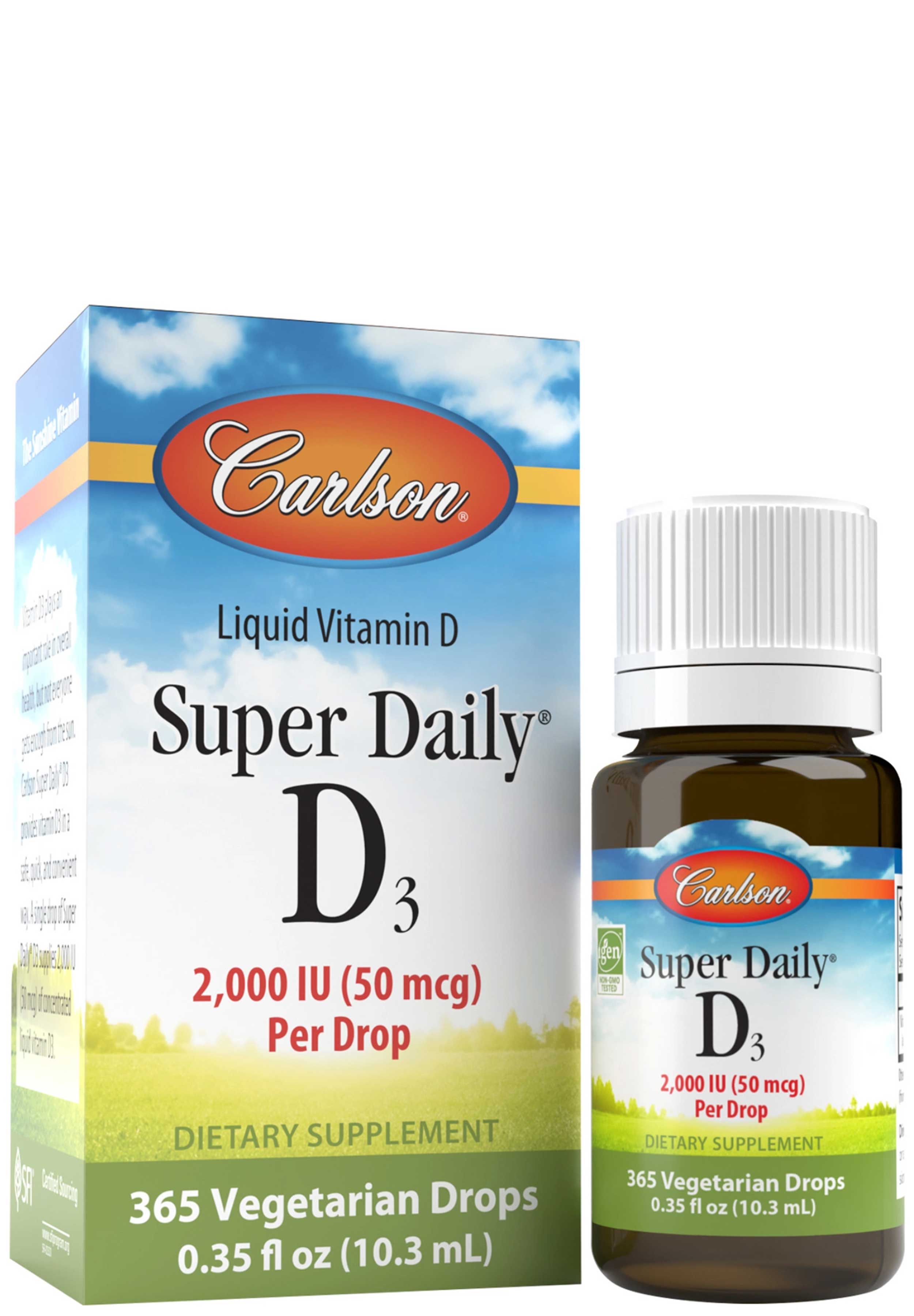 Carlson Labs Super Daily D3 2,000 IU (50 mcg) Drops