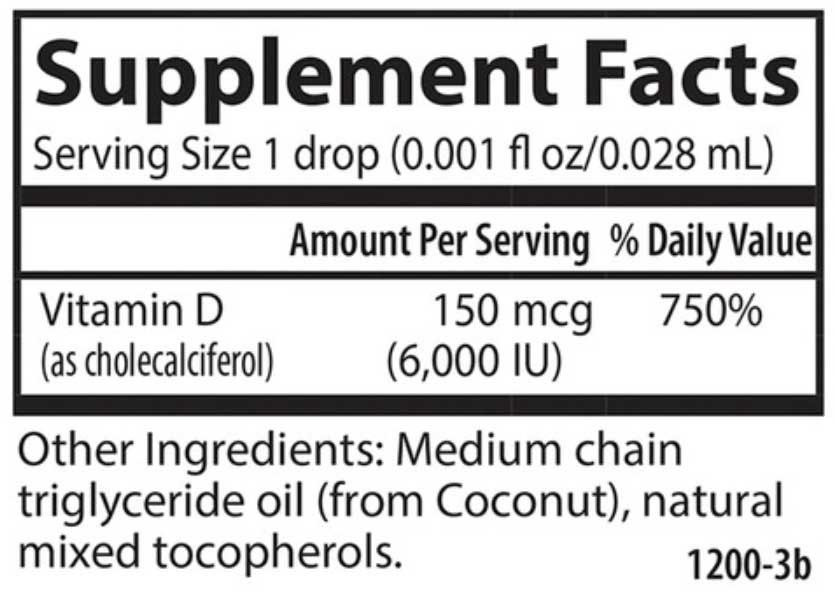 Carlson Labs Super Daily® D3 6,000 IU (150 mcg) Ingredients