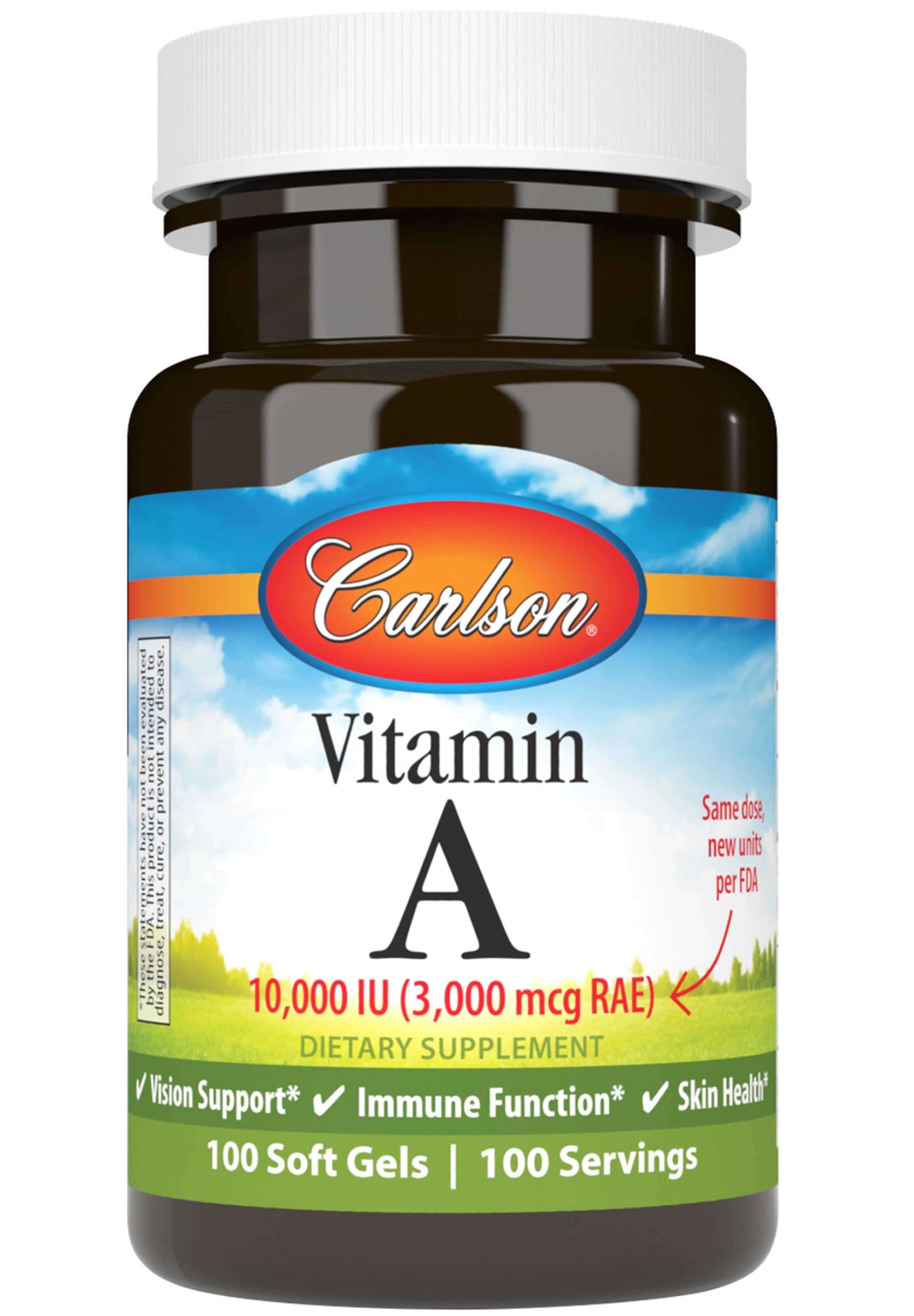 Carlson Labs Vitamin A 10,000 IU (3,000 mcg RAE)